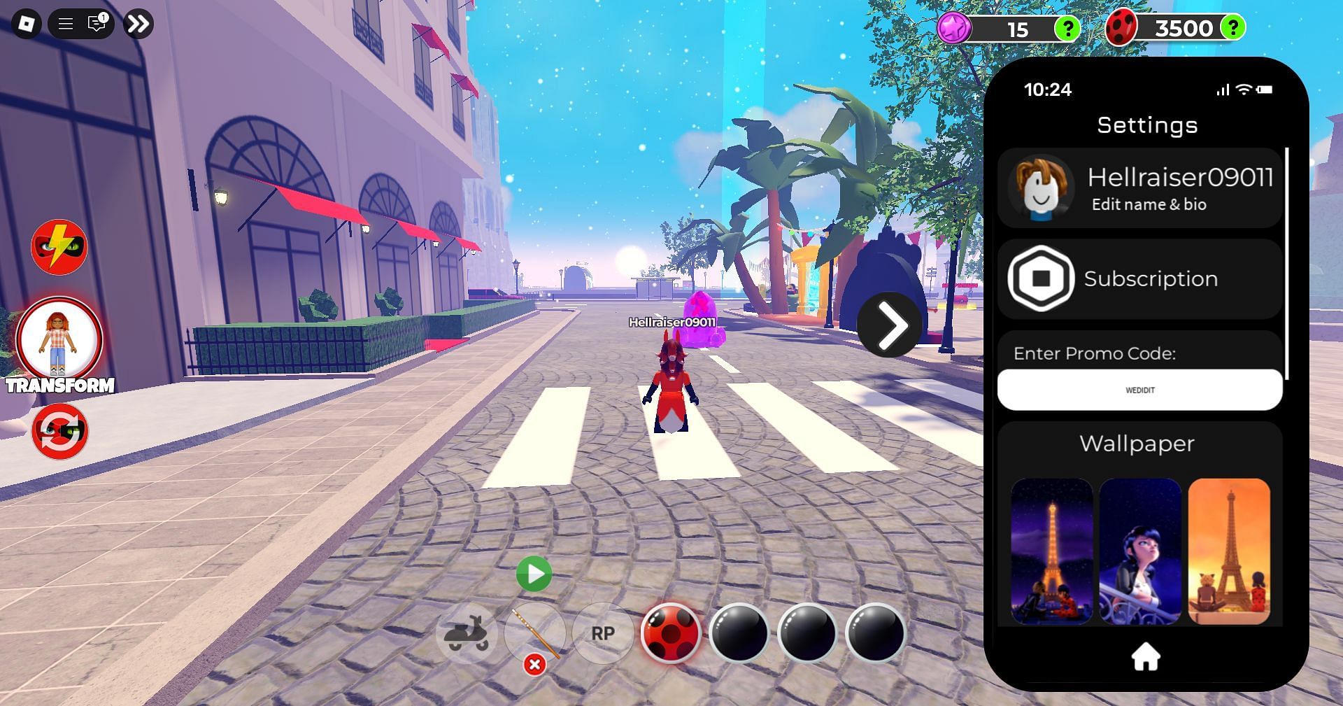 Redeem the code here (Image via Roblox)